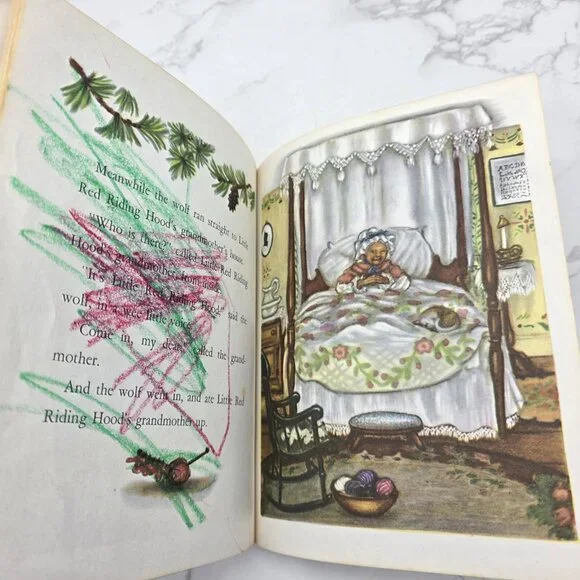 Vintage 1948 A Little Golden Book Little Red Riding Hood By Elizabeth Jones - Picture 8 of 10